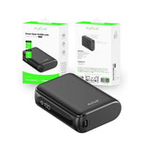 Batterie externe compacte Rixus RXPB24 avec écran numérique 10 000 mAh - Noir