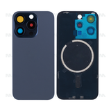 Vitre Arrière sans NFC, cadre de caméra agrandi Bleu titane Compatible pour Apple iPhone 15 Pro Max