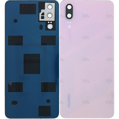 Vitre arrière pour Huawei P20 avec objectif rose doré OEM
