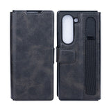 Étui portefeuille Rixus avec porte-stylo pour Samsung Galaxy Z Fold5 Noir