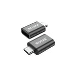 Adaptateur OTG USB-C vers USB-A Rixus RXOTG02 gris sidéral (lot de 2)