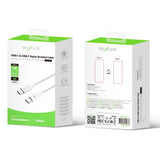 Câble tressé en nylon Rixus RXUC15C USB-C vers USB-C, 1 m, blanc