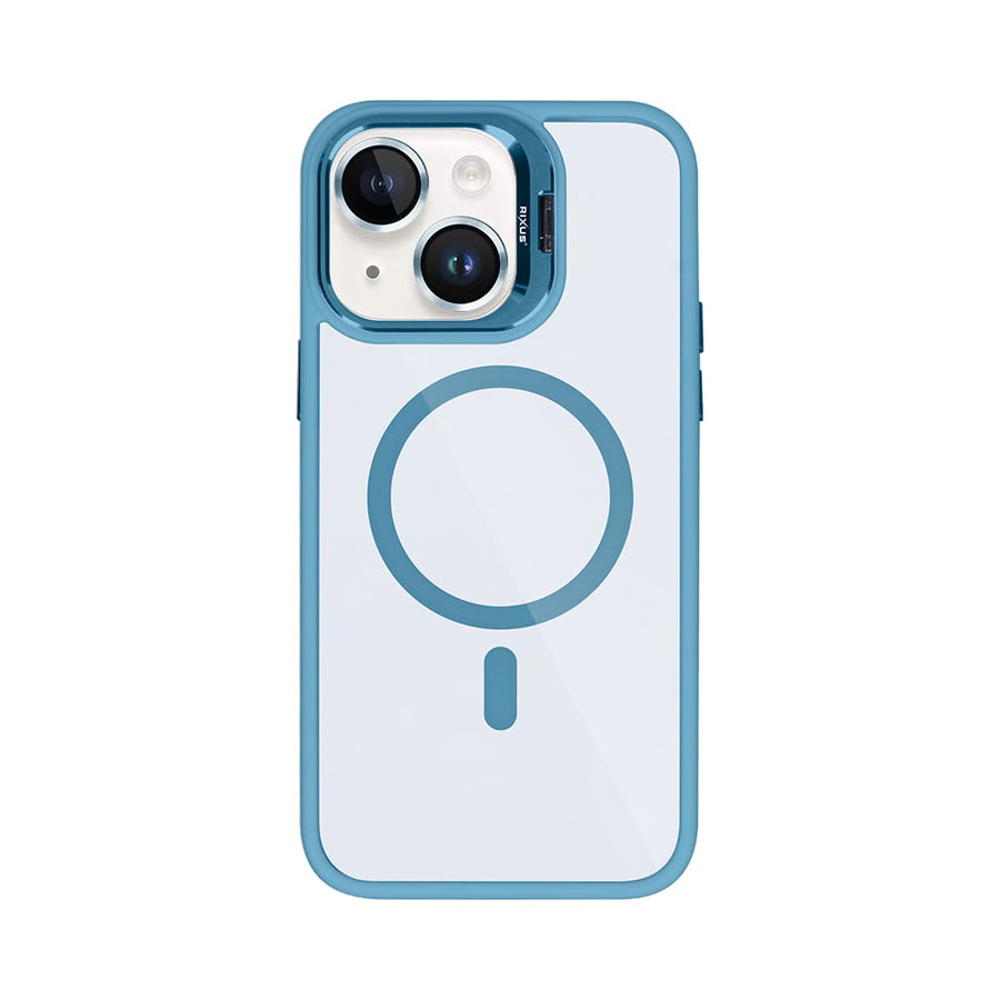 Étui Rixus Classic 03 avec MagSafe pour Apple iPhone 15 bleu clair