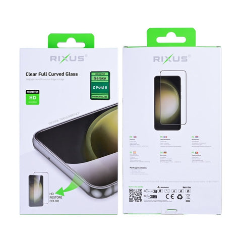 Verre trempé Rixus Clear HD pour Samsung Galaxy Z Fold 6
