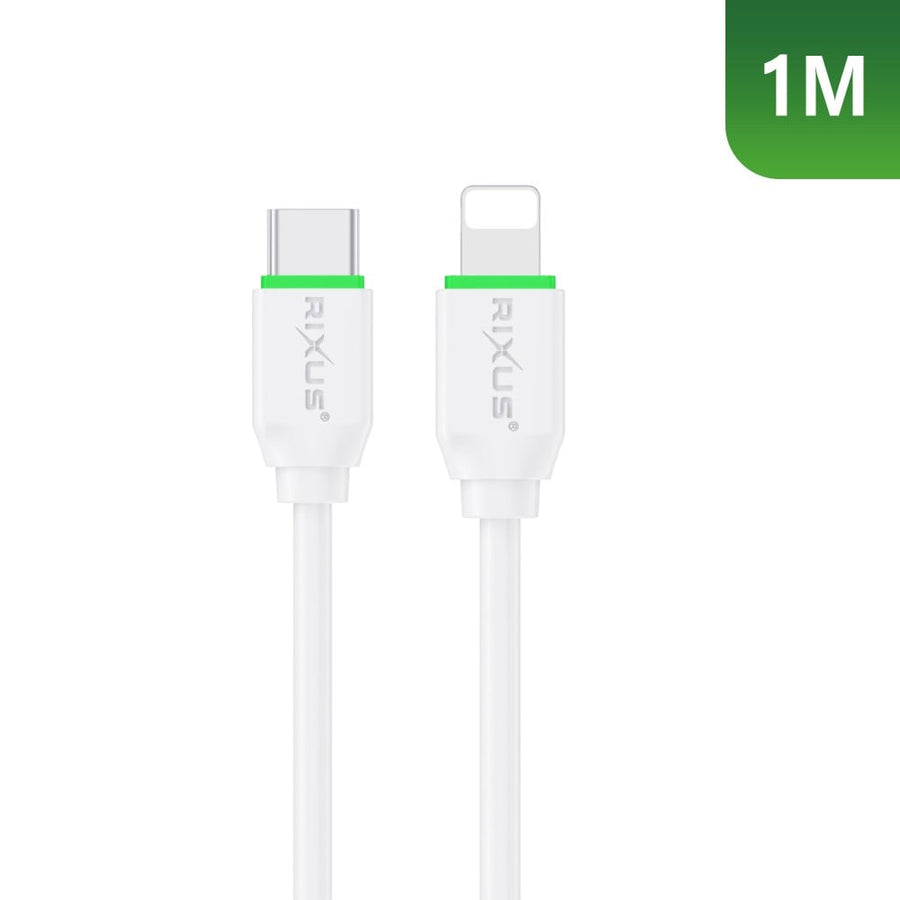 Câble USB-C vers Lightning à chargement rapide Rixus RXUC18L blanc