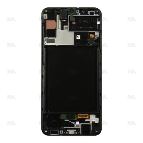 Chassis + Ecran Officiel Service Pack + Vitre pour Samsung Galaxy A30s A307F - Noir