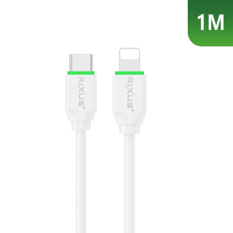 Série de câbles rapides Rixus RX2022S pour USB-C vers Lightning (présentoir de comptoir)