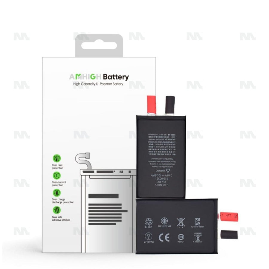 Batterie Reconditionné Apple iPhone X à souder (sans BMS/IC, nécessite récupération de la puce d’origine)
