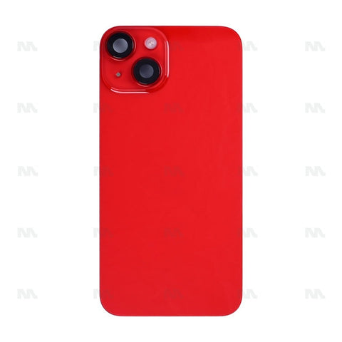 Vitre Arrière avec NFC, cadre de caméra agrandi rouge reconditionné pour Apple iPhone 14 Plus