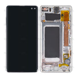 Chassis + Ecran Original Reconditionné + Vitre pour Samsung Galaxy S10 Plus G975F - Prism White
