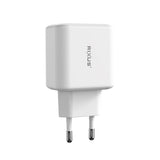 Adaptateur secteur double USB-C GaN Rixus RXHC33D 33 W blanc