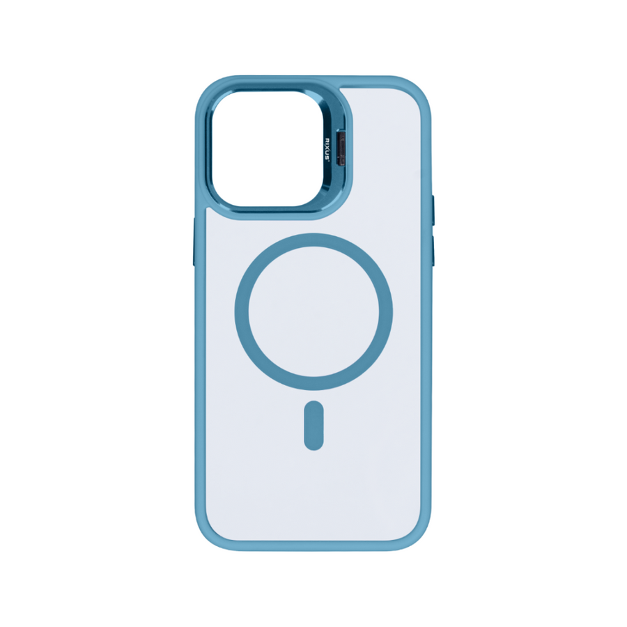 Étui Rixus Classic 03 avec MagSafe pour Apple iPhone 14 bleu clair