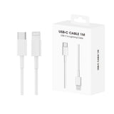 Câble de recharge rapide pour iPhone US6001M USB-C vers Lightning 100 cm blanc