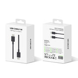 Câble de recharge rapide US5001M USB-C vers USB-C 100 cm noir