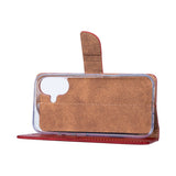 Rixus Bookcase pour Apple iPhone 16 Plus Rouge foncé