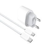 Adaptateur secteur USB-C GaN CH3126 Câble USB-C vers USB-C 100 cm 35 W Blanc