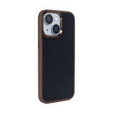 Coque de protection Mag Carbon avec MagSafe pour Apple iPhone 15 - Marron