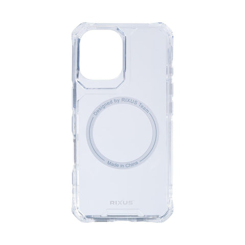 Étui antichoc Rixus Armor-X avec MagSafe pour Apple iPhone 16 transparent