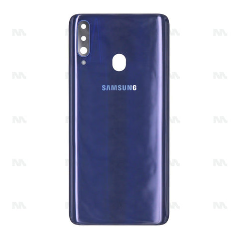 Vitre arrière pour Samsung Galaxy A20s A207F avec objectif bleu OEM