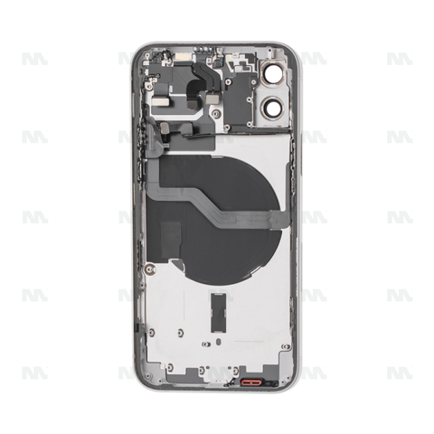 Boîtier pour Apple iPhone 12 avec petites pièces, compatible, blanc