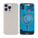 Vitre Arrière sans NFC pour Apple iPhone 16 Pro Max, cadre d'appareil photo agrandi en titane naturel compatible