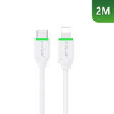 Câble de synchronisation des données et de recharge rapide Rixus RX2023 – 2 m – Blanc