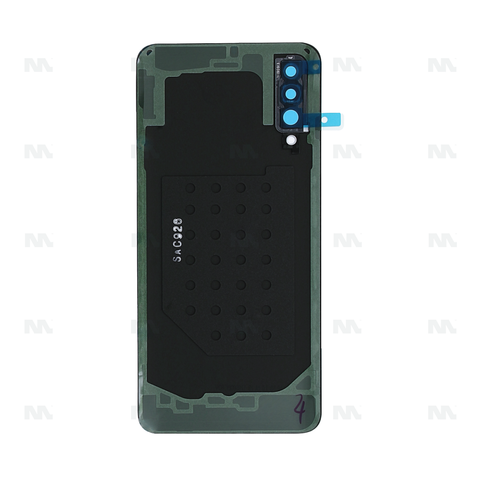 Vitre arrière pour Samsung Galaxy A30s A307F avec prisme pour objectif, noir, OEM