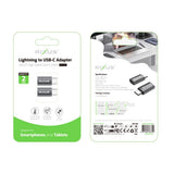 Adaptateur OTG USB-C vers Lightning Rixus RXOTG03 gris sidéral (lot de 2)