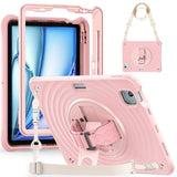 Étui antichoc Rixus RXTC08 pour Apple iPad 7, 8, 9 10,2 pouces (2019, 2020, 2021) Rose cerisier