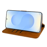 Bibliothèque Rixus pour Samsung Galaxy S25 Edge Marron clair