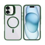 Étui Rixus Classic 03 avec MagSafe pour Apple iPhone 16 Plus vert foncé