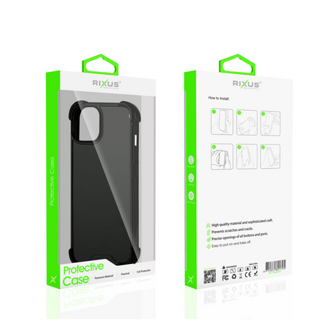 Étui anti-éclatement Rixus pour Apple iPhone 14 Pro Max noir