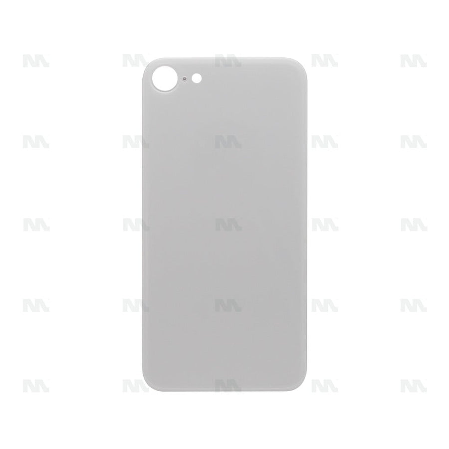 Vitre Arrière pour Apple iPhone 8, cadre d'appareil photo agrandi – Blanc - Compatible