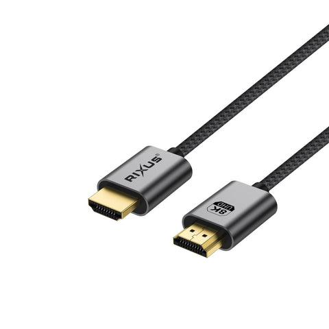 Câble HDMI Rixus RXHU12 Premium 8K 2 m gris sidéral