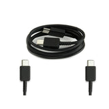 Câble de données USB Type-C vers Type-C noir 100 cm Boîte de vente au détail