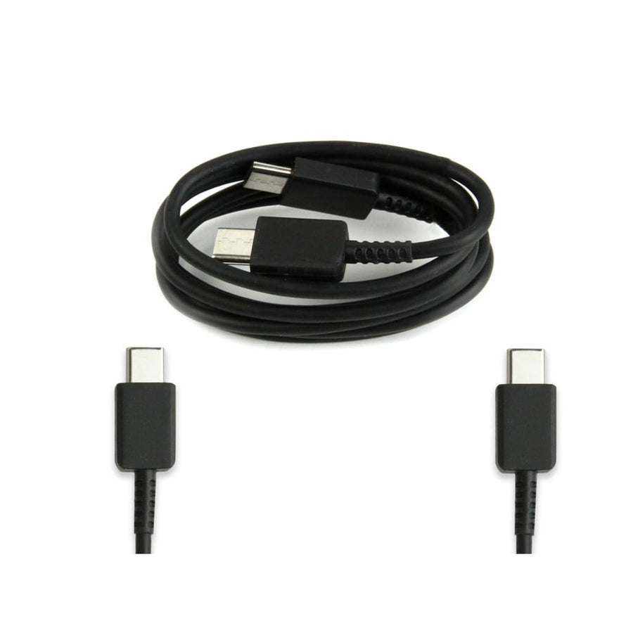 Câble de données USB Type-C vers Type-C noir 100 cm Boîte de vente au détail