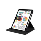 Étui de protection en cuir PU noir pour iPad 10,2 et 10,5