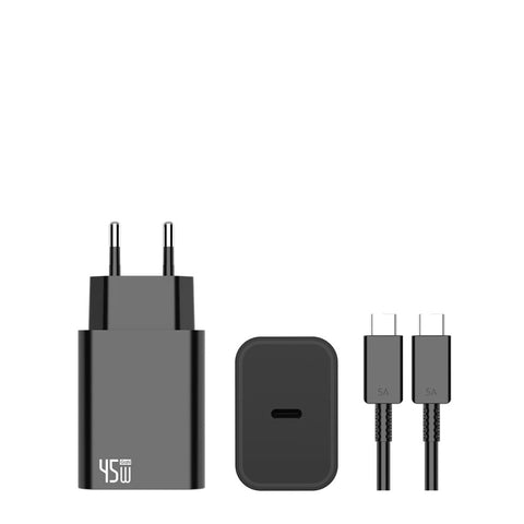 Adaptateur secteur CH45W09 avec câble USB-C vers USB-C 180 cm 45 W noir