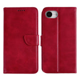 Rixus Bookcase pour Apple iPhone 16e Rouge foncé