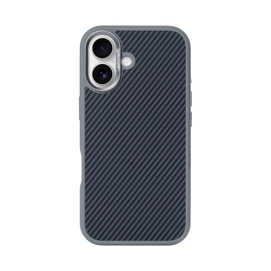 Rixus Mag Carbon avec MagSafe pour Apple iPhone 16 Plus Gris titane
