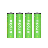 Batterie rechargeable AA Rixus RXAA05 3000 mWh avec câble USB-C, lot de 4