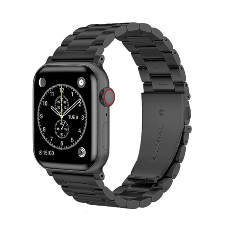 Bracelet métallique en acier inoxydable pour Apple Watch Series 38/40/41 mm (taille M/L) - Noir