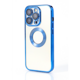 Étui en TPU brillant pour iPhone 13 Pro - Bleu transparent