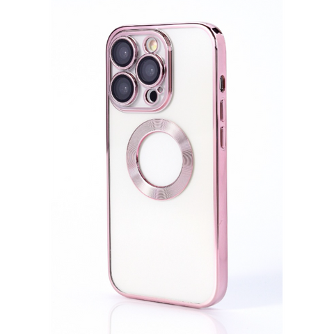 Étui brillant en TPU pour iPhone 15 Pro - Rose
