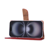 Rixus Bookcase pour Apple iPhone 17 Rouge foncé