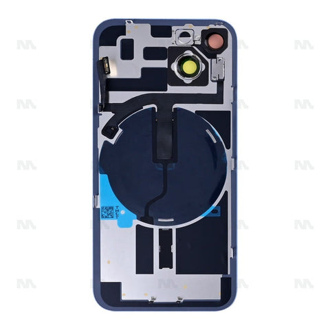 Vitre Arrière avec NFC pour Apple iPhone 14 – Agrandir le cadre de l’appareil photo – Jaune – Compatible