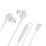 Écouteurs intra-auriculaires filaires Pop-Up Type-C ER02 Blanc