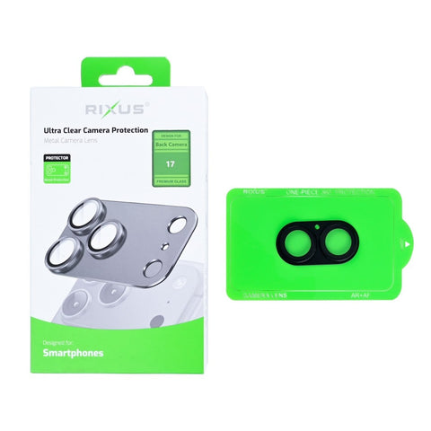 Protection ultra transparente pour appareil photo Rixus pour Apple iPhone 17 Noir