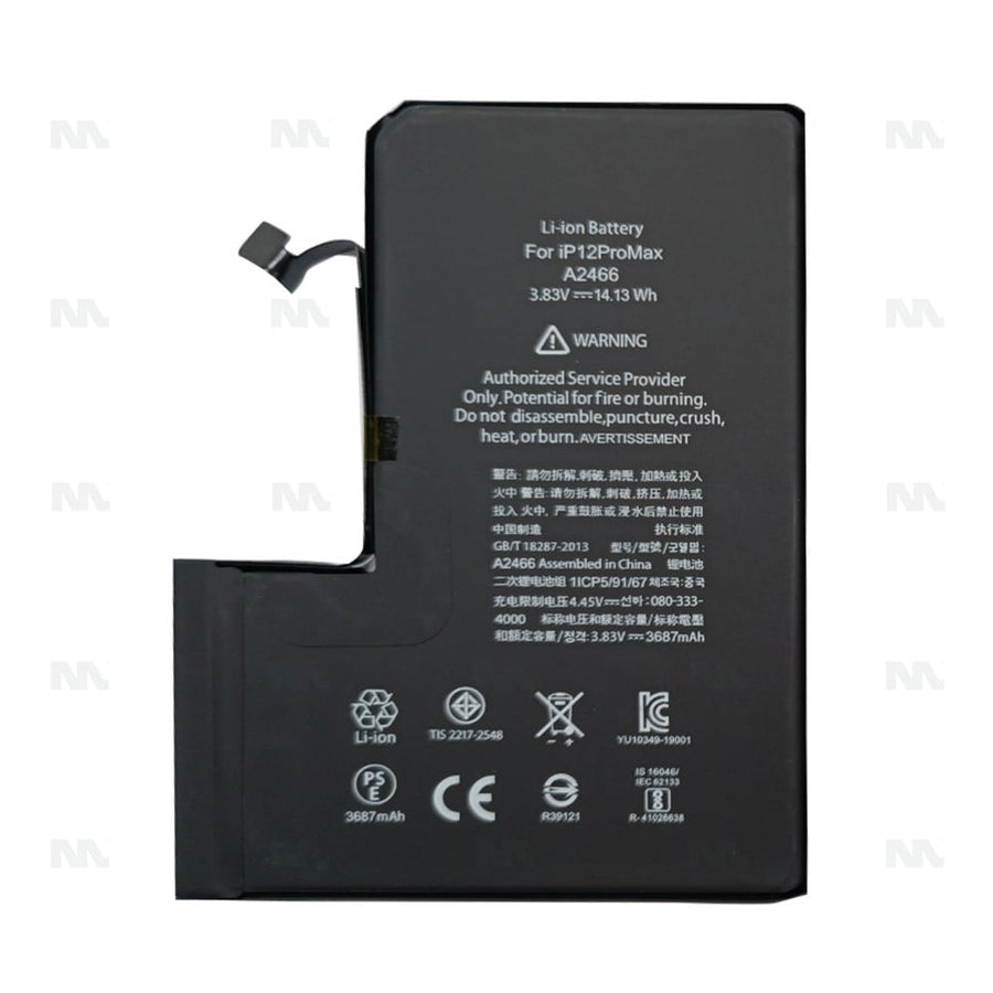 Batterie avec diagnostic (santé batterie visible) pour Apple iPhone 12 Pro Max - OEM