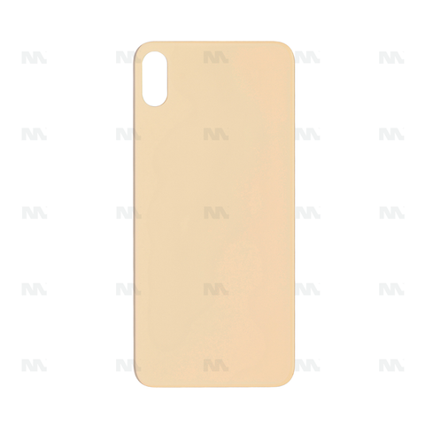 Vitre Arrière avec bloc complet pour Apple iPhone XS Max, cadre d'appareil photo agrandi, compatible avec la couleur or